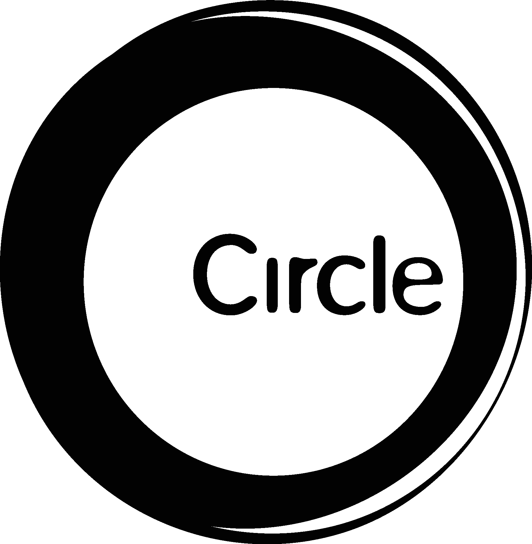 Circle Partnership Black Logo Vector Logo